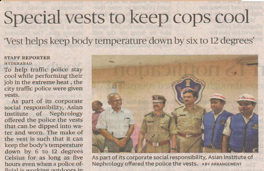 Special cool vests to Police Department