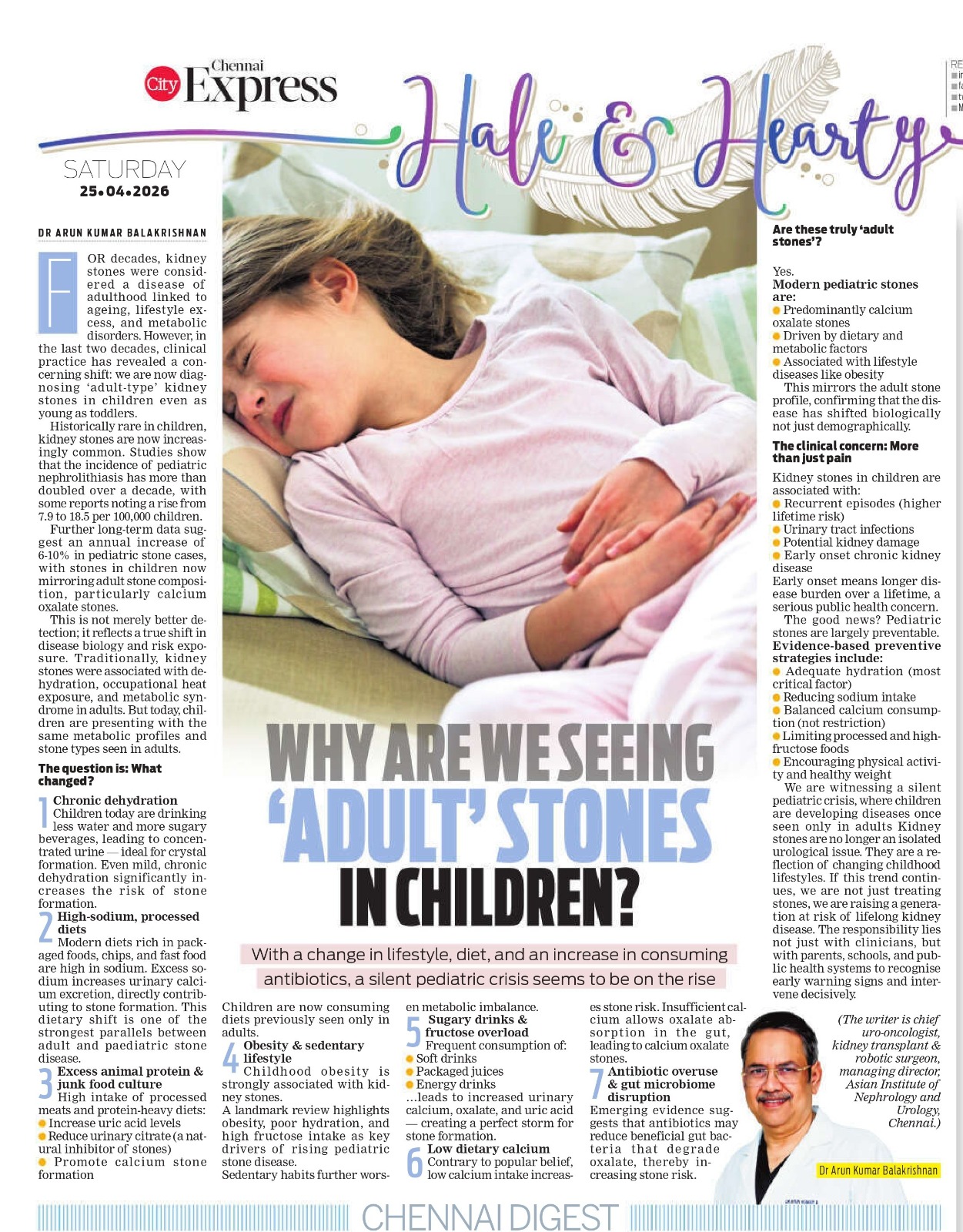 Why are we seeing Adult Stones in Children? Dr. Arun AINU Hospital Chennai 